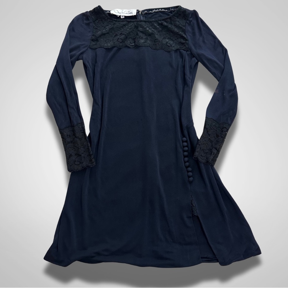 Vintage Oscar de La Renta Lace Mini Dress